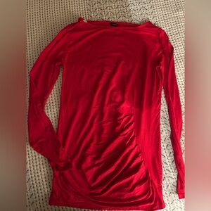 Ann Taylor Vibrant Red Long Sleeve Top